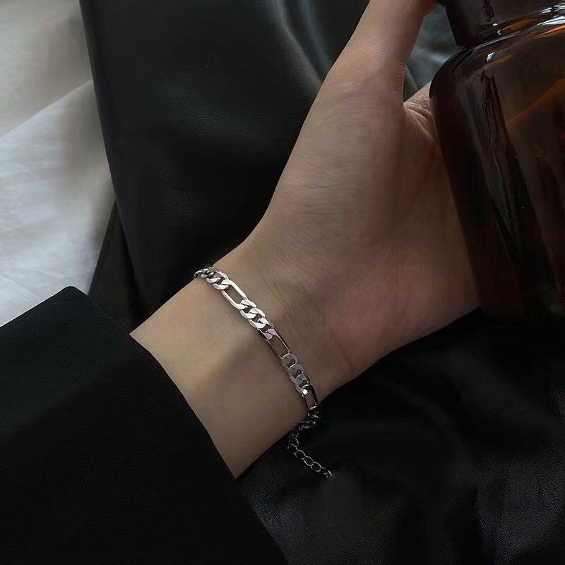 

Titanium Steel Washable Cuban Bracelet - Unisex Trendy Hip-Hop Style 3:1 Bracelet [Alloy Chain]