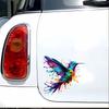 Dopamine Colorful Hummingbird Car Decals Body Auto Rear Triangle Window Trunk Bumper  Decals Creative Ornament
