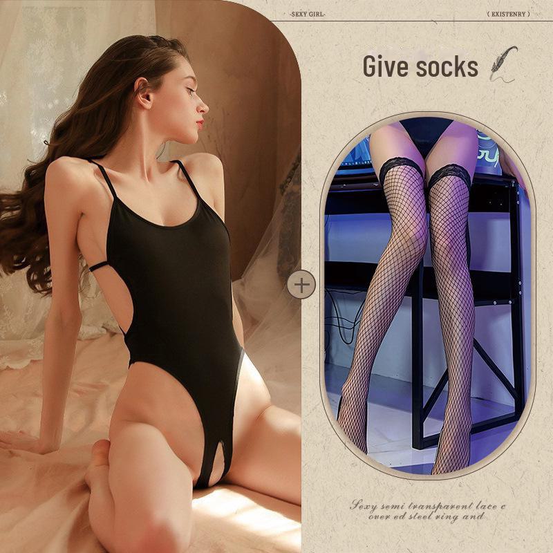 Ye Ting Xiang Sexy One-Piece Backless Open Crotch Lingerie Suit 426