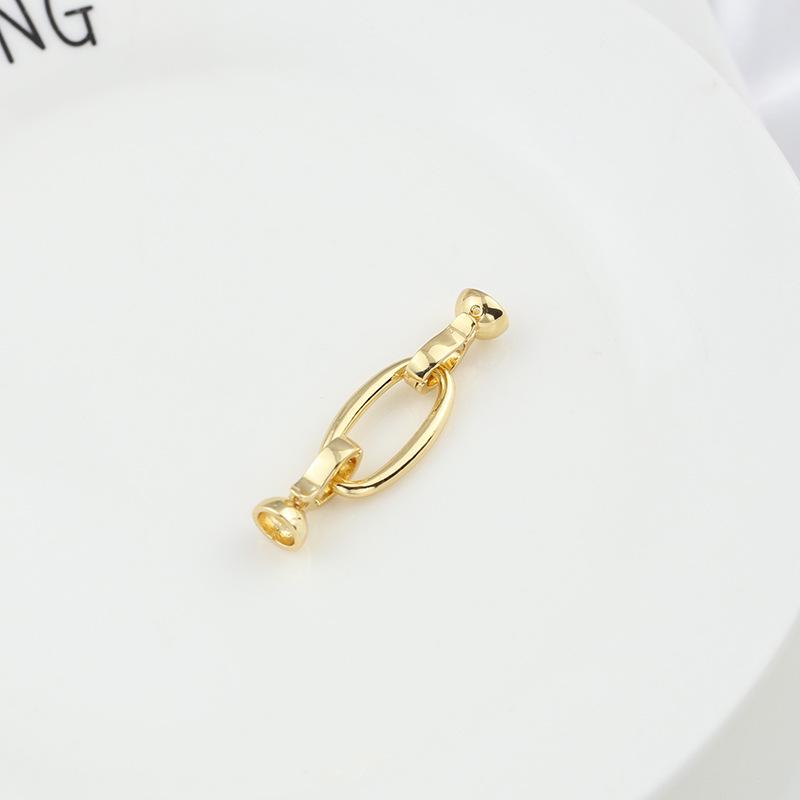 Naszyjnik i łącznik do bransoletki w kształcie owalnego brzoskwiniowego serca zachowujący kolor z podwójnym zapięciem