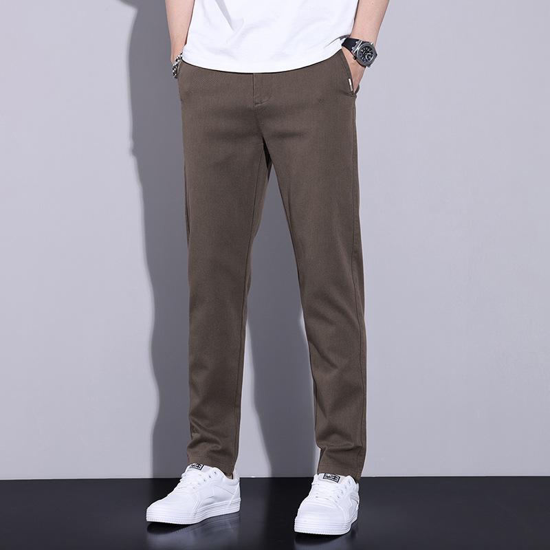 

Мужские узкие прямые брюки весна и осень корейский стиль легкий бизнес простые повседневные брюки мужские 38