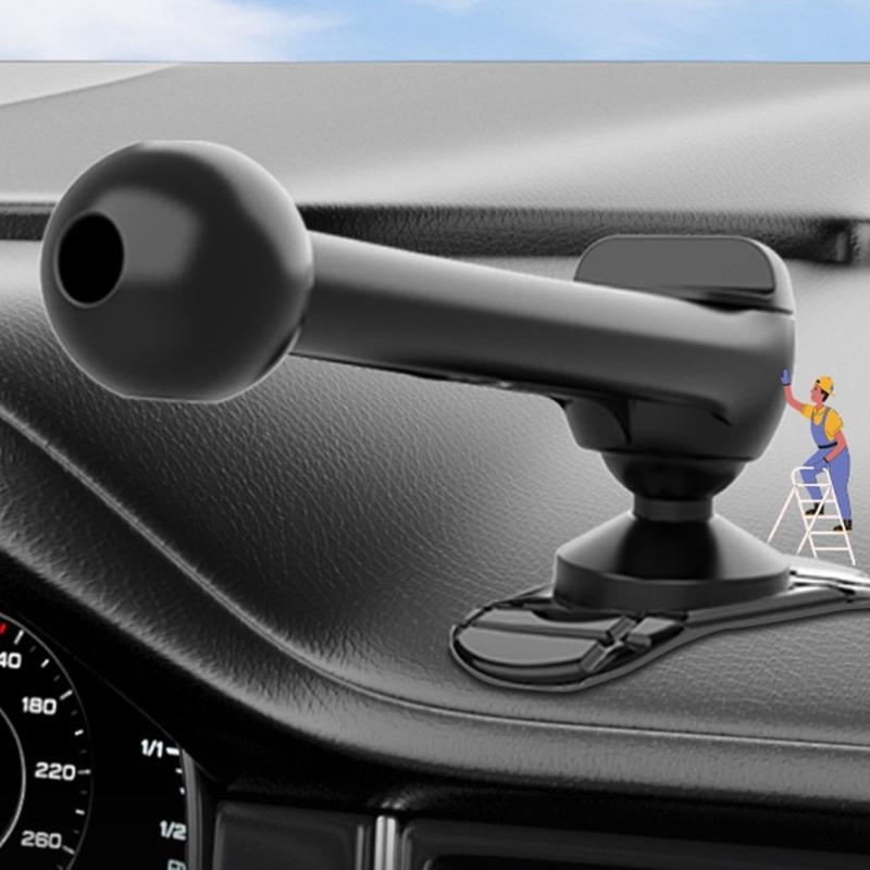 360 Degree Rotating Base 17mm Ball Head Base Car Dashboard Phone Bracket Adhesive Sticker Base Adjustable Stand Base