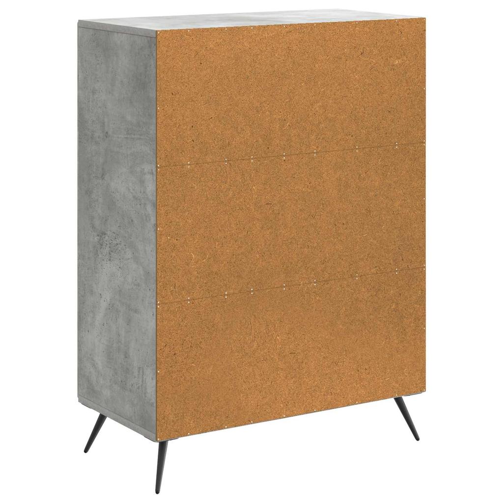 Sideboard Concrete Grey 66 x 34.5 x 90 cm Wood Based Material