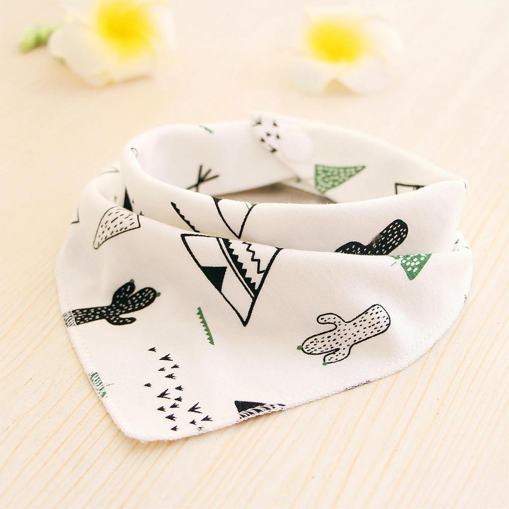 Baby Cotton Feeding Apron Triangle Bibs Girls Boys Cartoon Feeding Scarf Bib Collar Bib Burp Cloth Bandana Saliva Towel