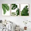 Scandinavian Style Green Tropical Leaves Wall Art Canvas Painting Plants Nordic Posters and Prints Wall PicturesFor Living Room