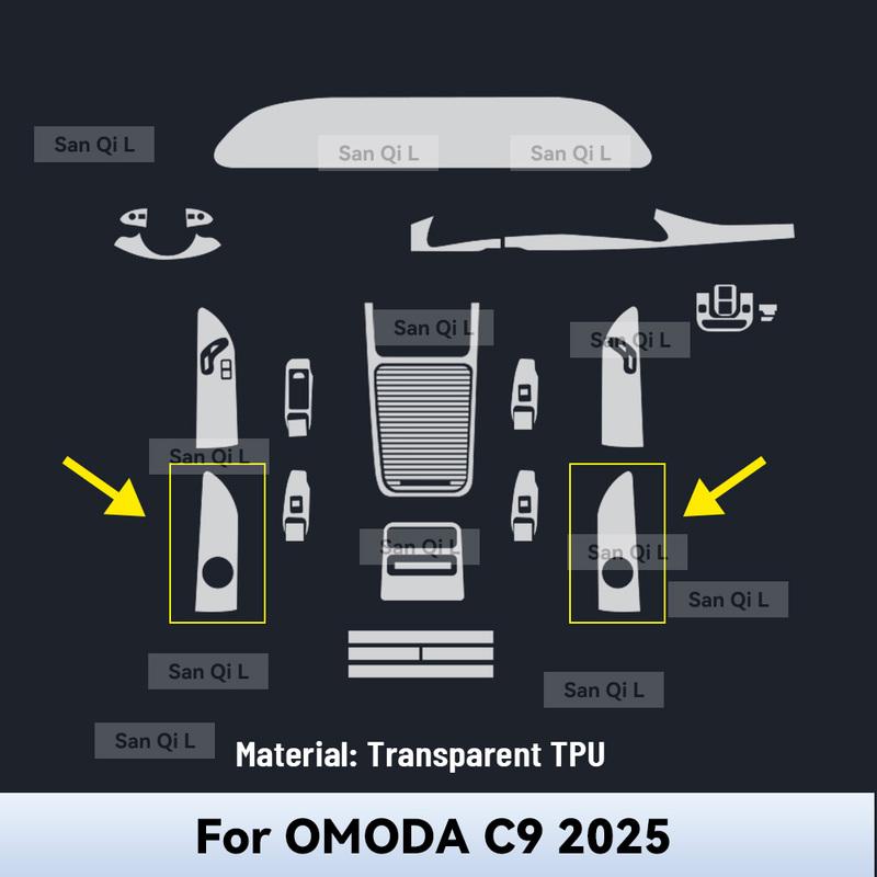 For OMODA C9 2025 TPU Car Navigation Screen Film Central control Protective Sticker Anti-scratch Interior Accessories
