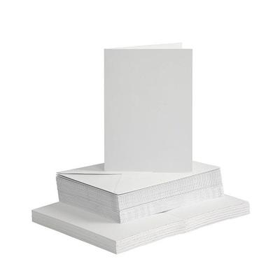 Cartões com Envelopes - CREATIV COMPANY - 10,5 x 15 cm - 50 conjuntos - Branco - Misto