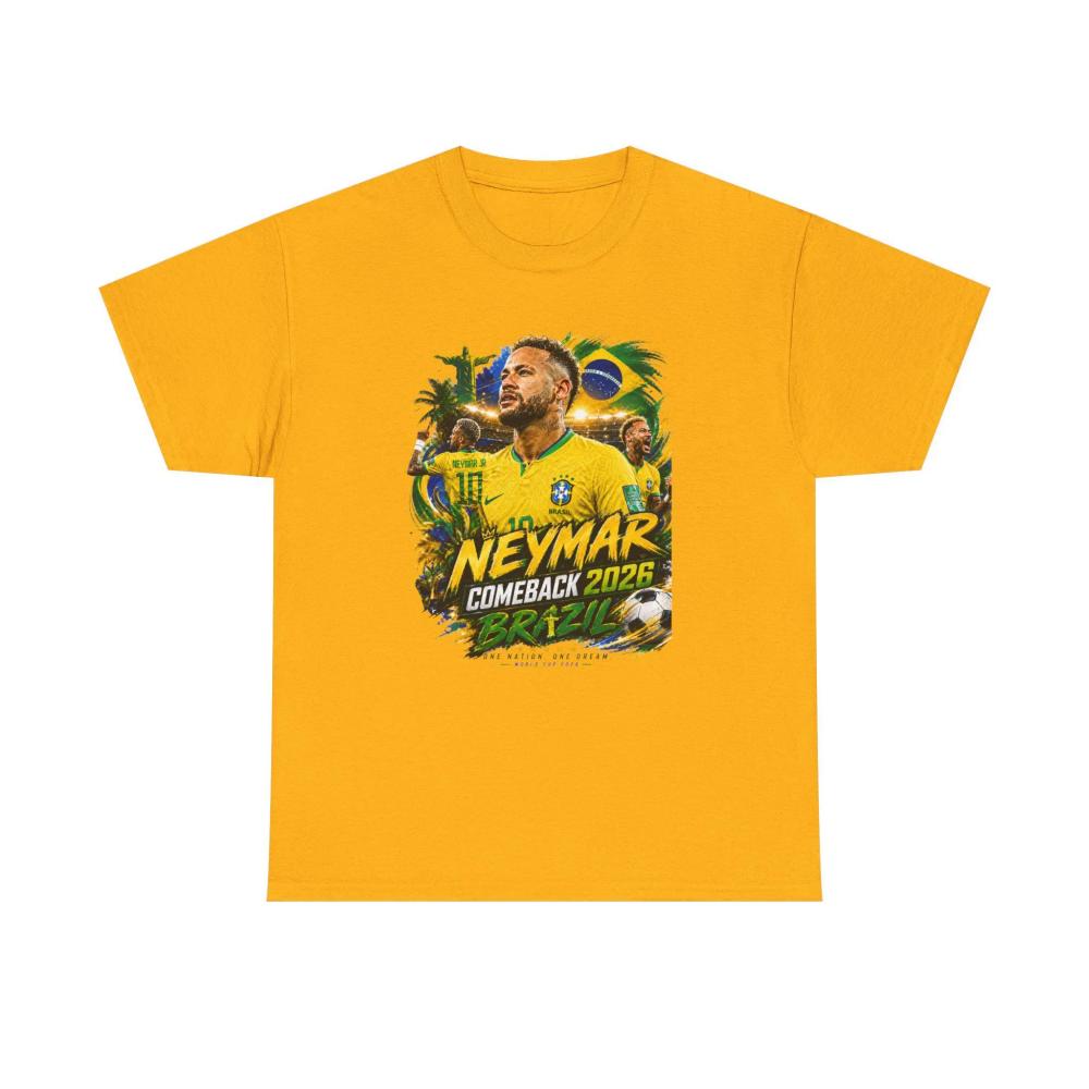 Summer Hot Sale Fashion Popular Neymar Jr. Brazil Comeback 2026 Soccer Women Men T-shirt Football Fan Tees