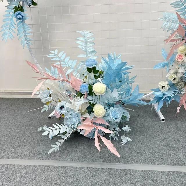 Champagne Matrimonio Fiori Artificiali Fila Feste Centrotavola Arco Decorazione Parete Finestra Sfondo Disponi Oggetti di Scena Foglia Appesa Floreale