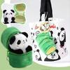 Cute Keychains Plush Panda Doll Keychains With Bamboo Creative Plush Keyrings