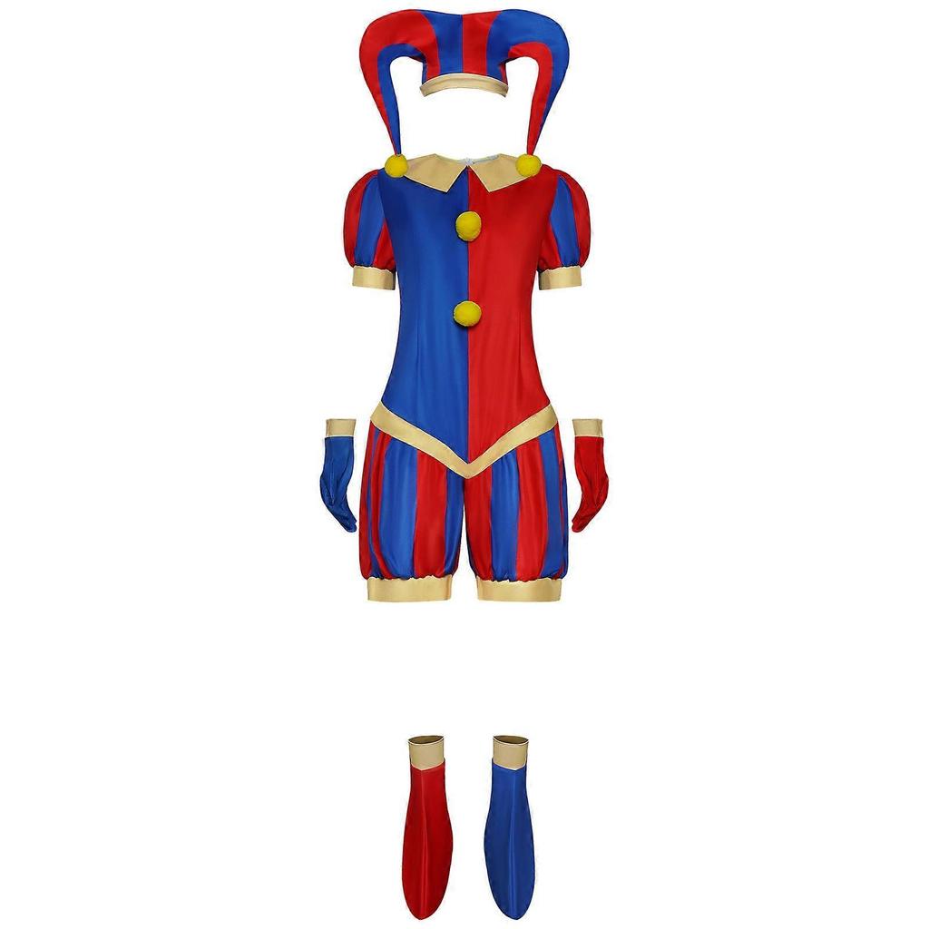 The Amazing Digital Circus Cosplay Jumpsuit Pomni Clown Role Play Outfit Unisex