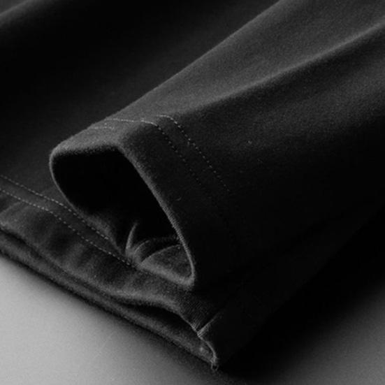 Autumn Winter Men Bottoming Top Slim Fit Thick Plush O Neck Pullover Stretchy Long Sleeves Pure