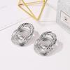 Fashion Circle Twist Earrings Geometric 8 Word Pattern Earrings Personality Female Jewelry ADM