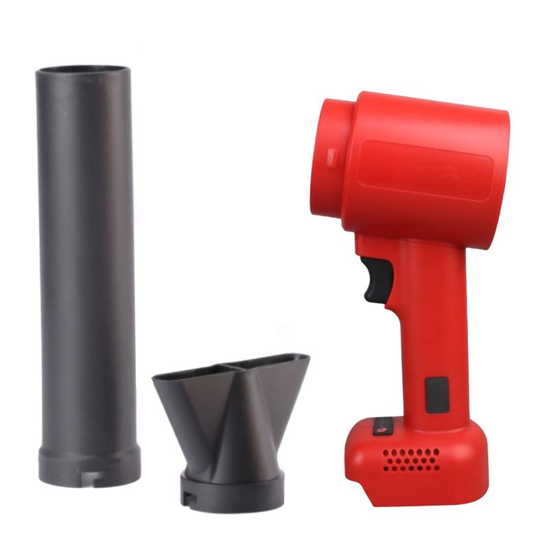 

1600 г Тяги Турбореактивный вентилятор Аккумуляторная воздуходувка Мощный Насильственный фен Совместимый Подходит для аккумулятора Makita 21V( Нет батареи) красный