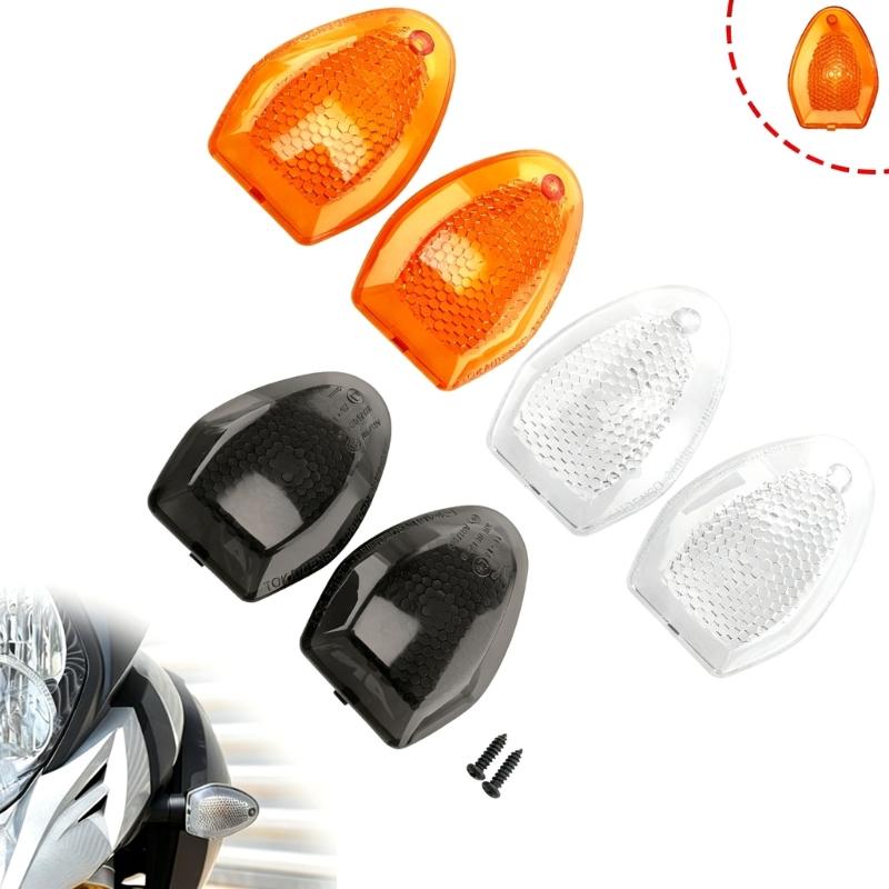 1Pair Motorcycle Turn Signal Lens ABS Cover Impact Resistant for DR200S SV650X GSR750 GSF1250S Easy Installation