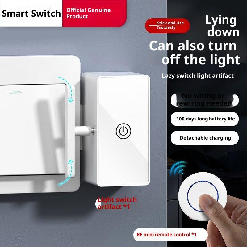 New Wireless Control Light Switch Off Tool Automatic Button Pusher Intelligent Usb Rechargeable Lazy Remote Control Switch