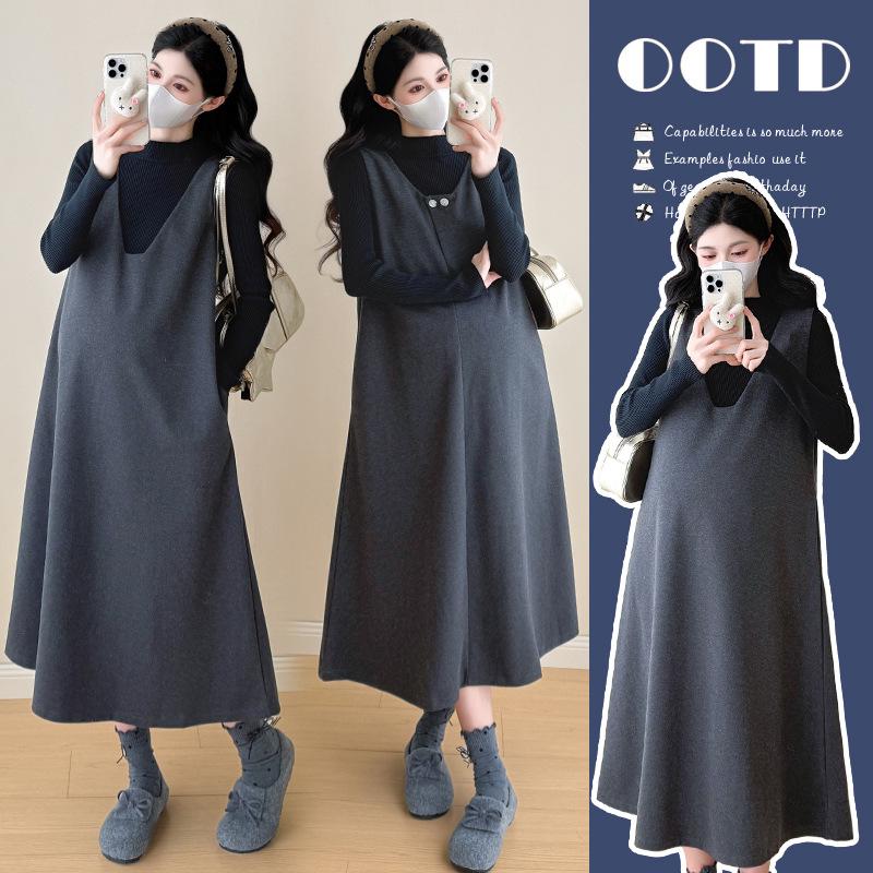 

2025 A/W Elegant Reversible Woolen Plus Size Set: Loose & Slimming Fit 2XL