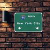 Tin Sign North New York City  Interstate Route Number Plaque Retro Metal Wall Art for Garage Bar Pub Home Decor Vintage   Gift