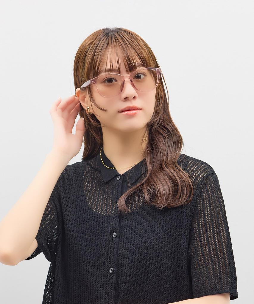 [Zoff] SUNCUTGlassesUV100%CUT Wellington-style Sunglasses  Colored Lenses, Lightweight, TR Material, Stylish, UV Protection, Men's, Women's, Unisex