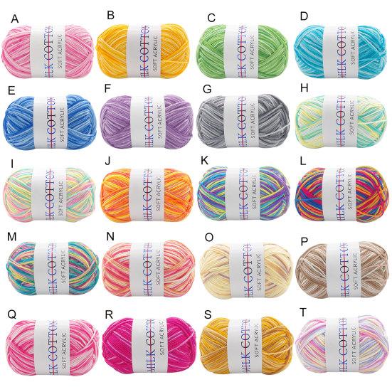 1 Roll 3 Strands Knitted Yarn DIY Breathable Hand Crocheting Variegated Yarn Thread Needlework Tool for Socks