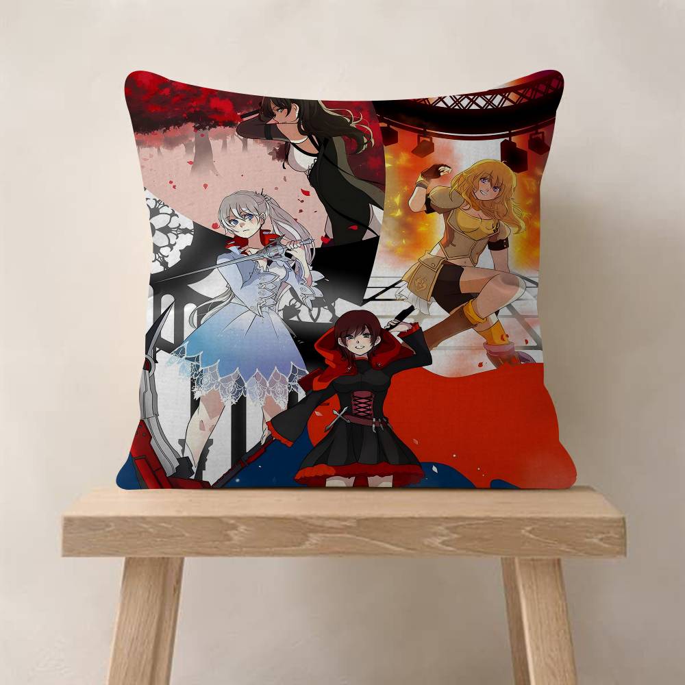 Cartoon RRWBYS Anime Personalized Pillow Cover Kids Bedroom Wild Party Decor Pillowcase Kid Birthday Shower Gift