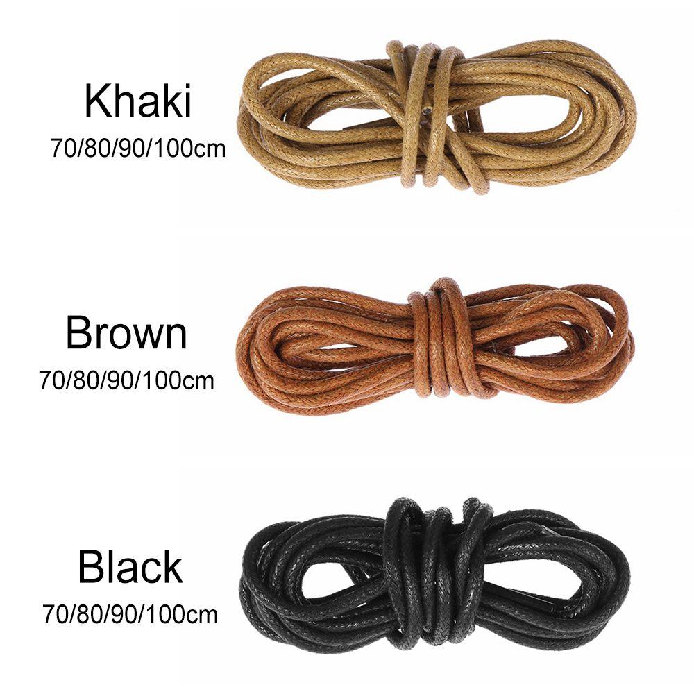 2 Pairs Men Women Coloured Shoelaces Shoe Laces Cord Round Waxed Shoelaces Leather Dress Shoes Boots Laces Strings