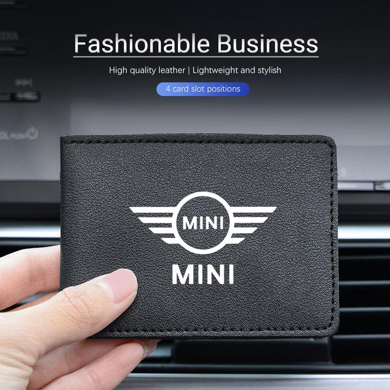 Car Driver's License Leather Cover ID Credit Card Storage Bag For MINI Cooper R56 F56 R50 JCW Cabrio Aceman Countryman Clubman vhdsg88