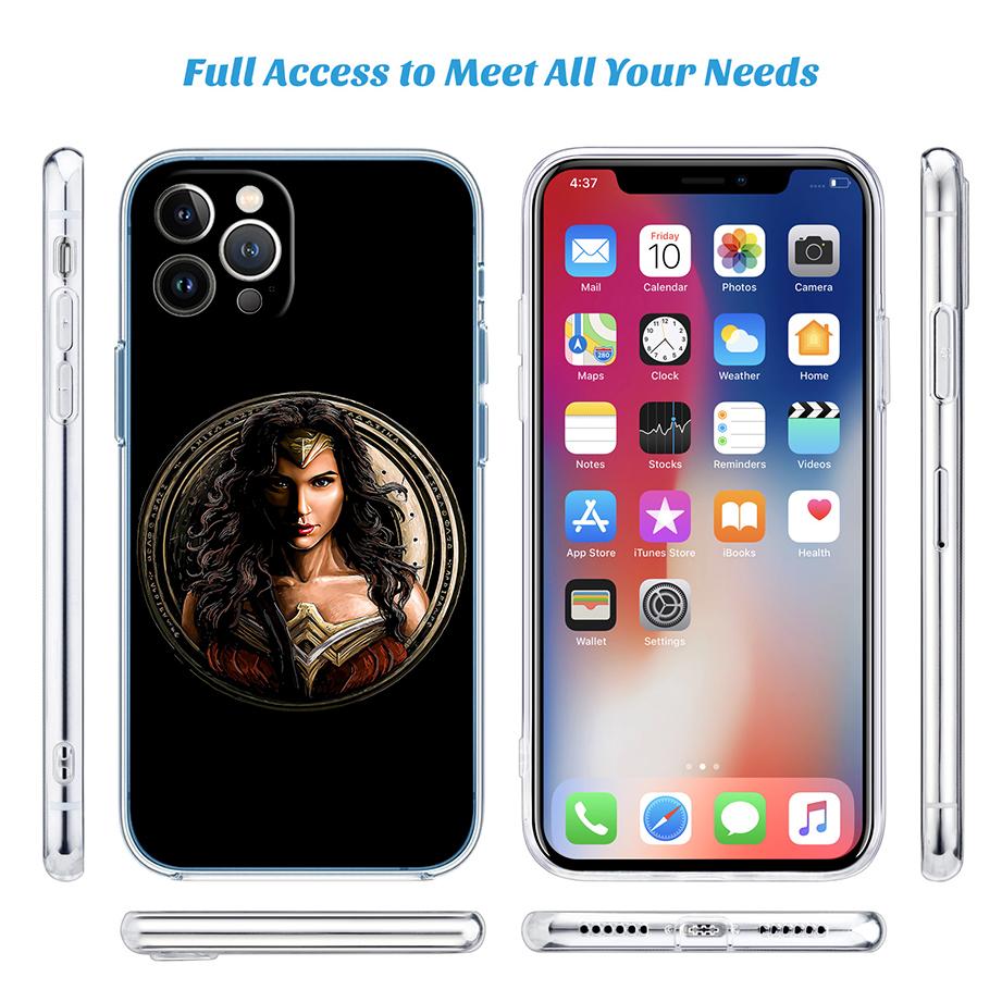 TR35 Wonder Woman Transparent Phone Case for Samsung Galaxy A04 A04S A14 A23 A34 A54 M23 M33 M52 M53