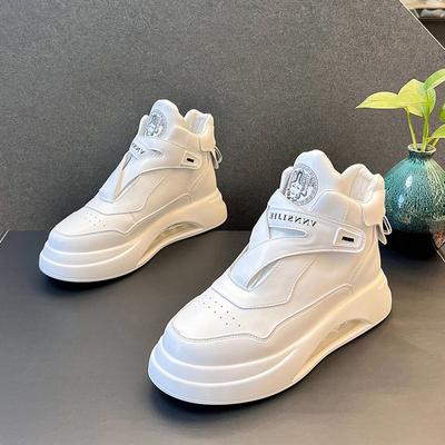 Zomer Nieuwe Luchtkussen Schoenen voor Heren Herfst Trend Veelzijdige Hoge Top Casual Schoenen met Verhoogde Hoogte en Comfortabele Board Schoenen voor Heren