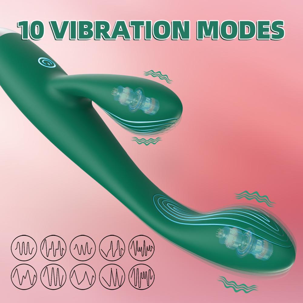 G-Spot 2-in-1 for Vibrator Women Finger Shaped 8 Seconds To Orgasm Clitoris Nipple Stimulator 10 Vibration Modes Sex Toys