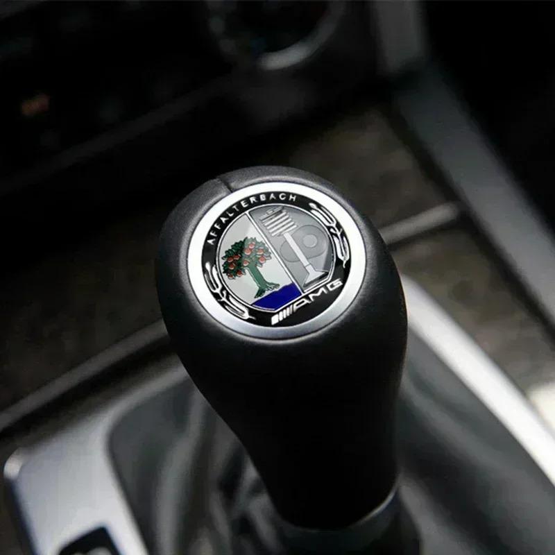 YVK5 Car Accessories Gearbox Control Lever Sticker Shift Handle Decals For Mercedes Benz AMG C E SClass W204 W205 W203 W211 W212 W213