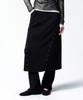 Insilence Woman Curved Studded Skirt Black