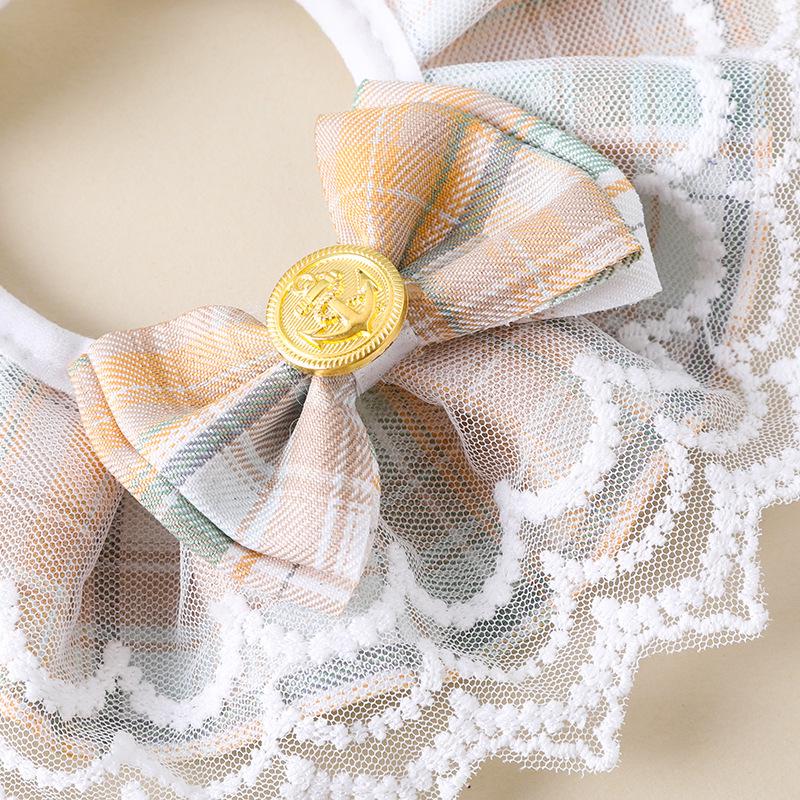 Pet Drool Bib: Lace Edge Cat Collar & Dog Snood in Cute Princess Style