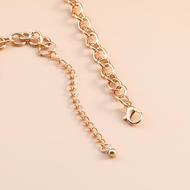 Bohemian Style Red Coral Necklace Female Temperament Niche Collarbone Chain