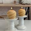 Scented Column Soy Candles Silicone Mould Unique 3D Round Swirl Sphere Gypsum Resin Molds Making Tool Party Decor Craft Supplies