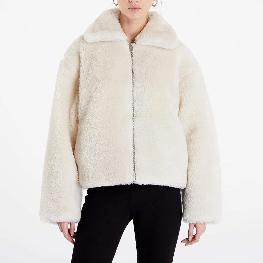 Calvin Klein Logo Print Zip-Up Jacket Women jackets Off-White J20J219842-ACF