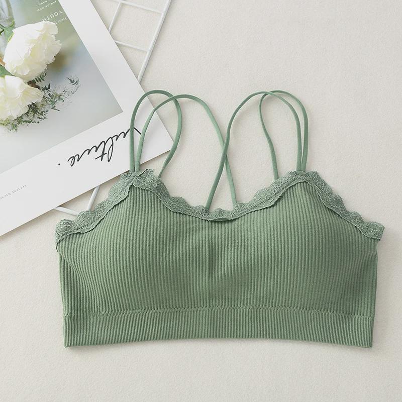 Women's Hot-Selling Lace Tube Top: Sexy Cross-Strap, Beautiful Back Yoga Vest