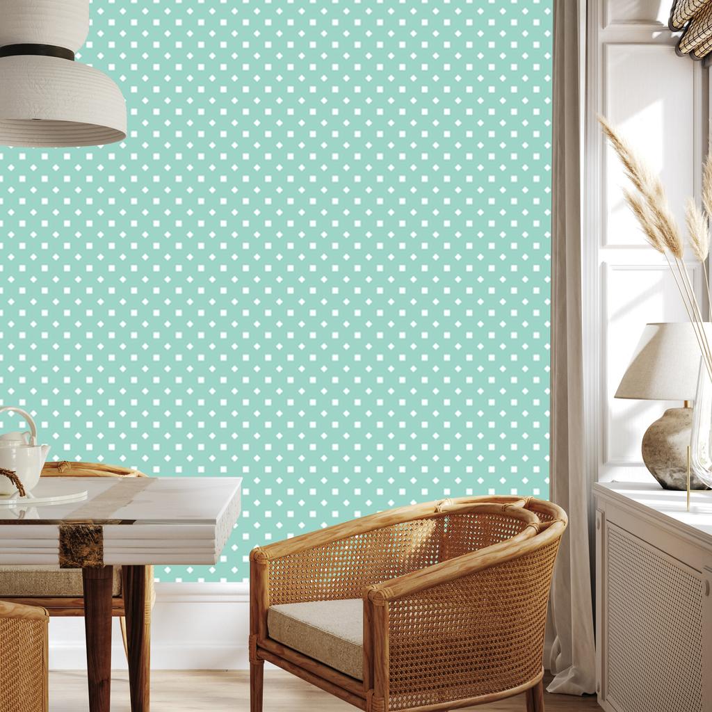 Mint Dots Wallpaper, Subtle Detail for Living Room and Bedroom 50x1000