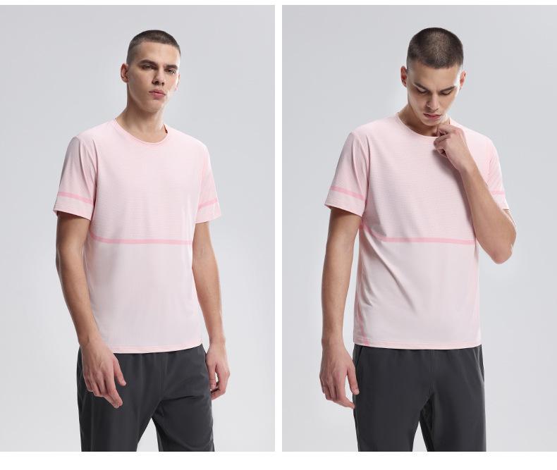 Men's 2025 Ice Silk Quick-Dry Sports T-Shirt - Breathable, Short-Sleeve, for Summer Running & Training