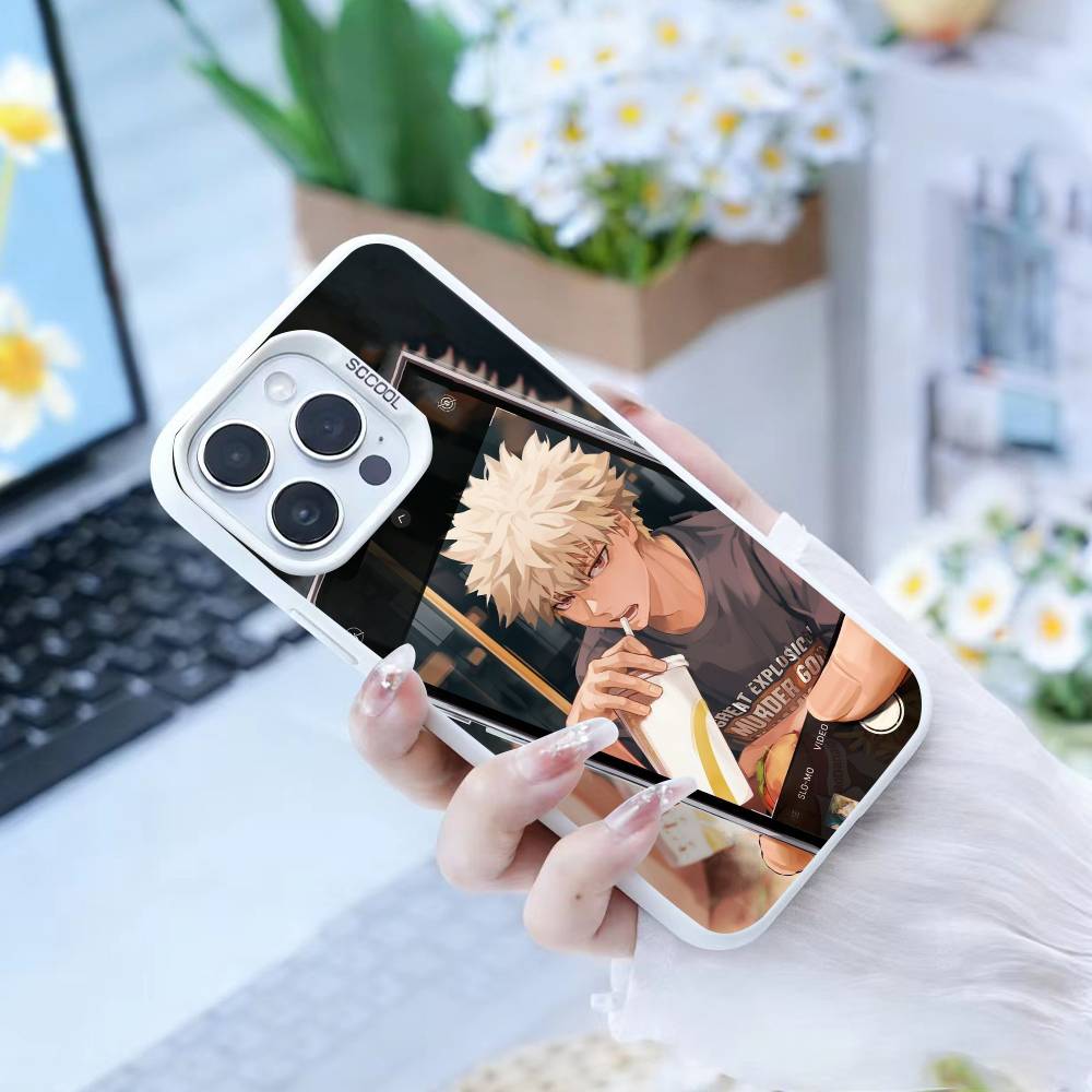 Katsuki Bakugo p-Hero Academia Phone Case For iPhone 17,16,15,14,13,12,Pro MAX Black Matte Shockproof Cover