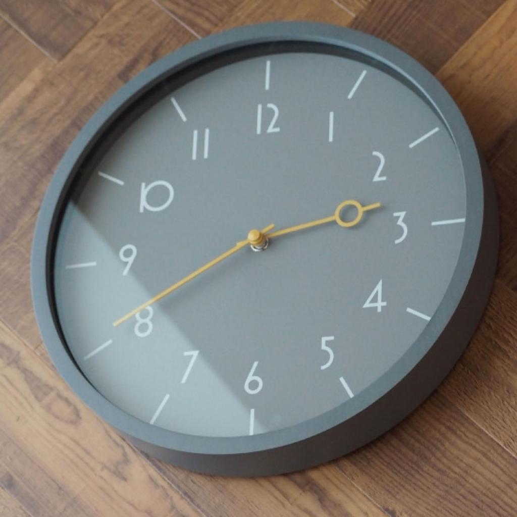 Interform Wall Clock CL-4344NV Veteri Navy/Mustard Yellow Wood W29.5 X H29.5 X D4.5cm