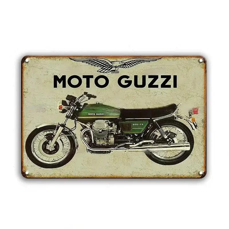 Vintage Motocykl Dekorativní Kovová Deska Plakát Rezavá Ošuntělá Plechová Značka Garáž Bar Nástěnná Dekorace Řemesla Plaketa Plechové Značky