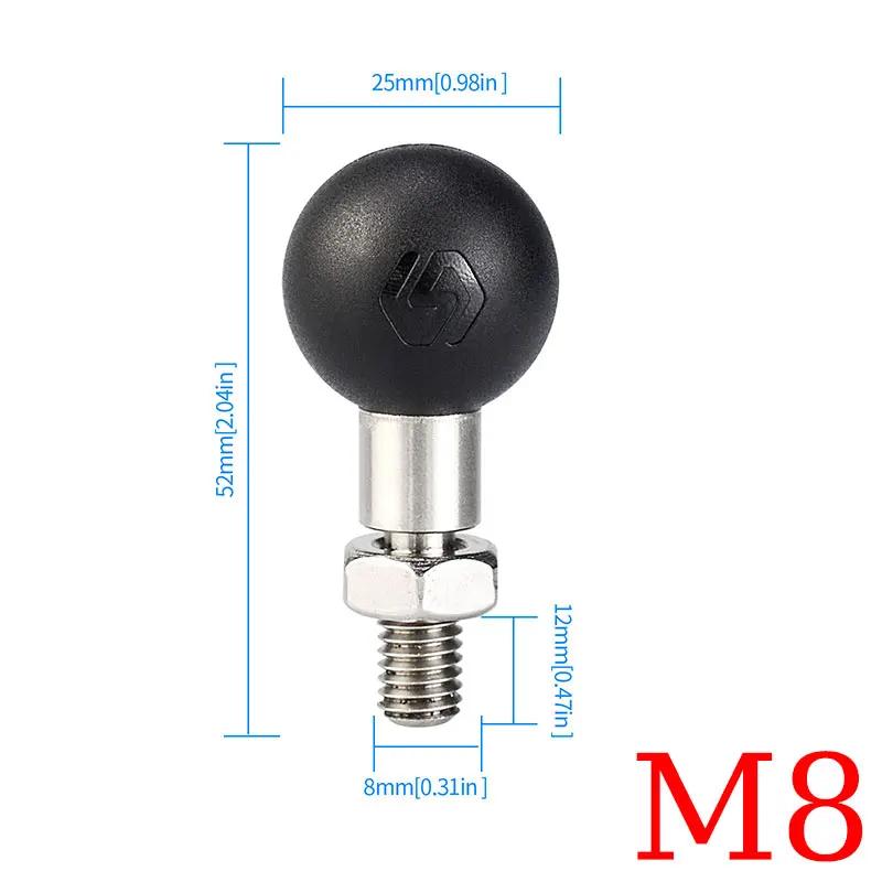 

Шаровой мотоциклетный держатель зеркала, адаптер для подголовника M10 M8, винт с шаровой головкой, GPS-держатель для телефона, крепление, зажим на руль автомобиля для мотоцикла