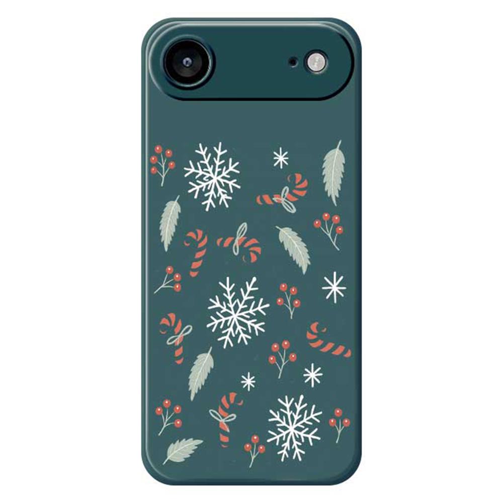 For iPhone 17 Air Case Leaves and Canes Pattern Printing Straight Edge TPU Phone Back Cover