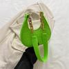 Sophisticated Shoulder Bag Felt Handbag Crossbody Bag with Chain Strap for Women