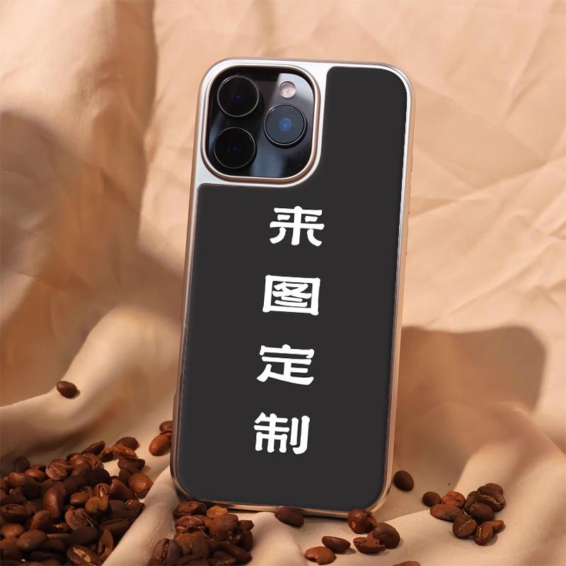 Mobile phone case Apple 17promax processing to picture ip16E glass case/mirror case DIY painting