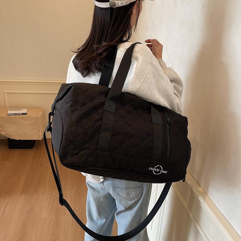 Women's sports and leisure large-capacity going out portable travel bag dry and wet separation fitness bag can be set, tie rod belt shoe compartment