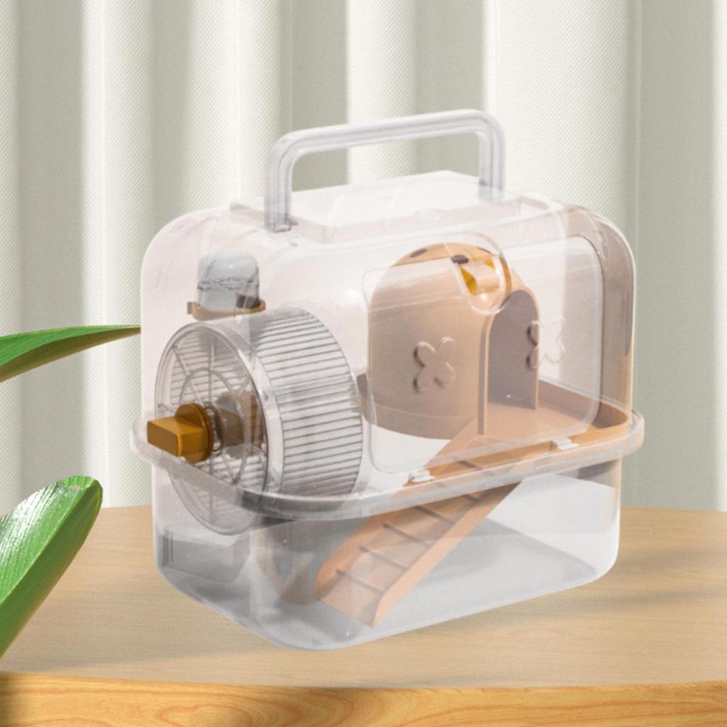 Portable Hamster Carrier Cage Breathable Small Animal Handbag Outdoor Pet Outgoing Cage Carrier Case for Chinchilla Squirrel
