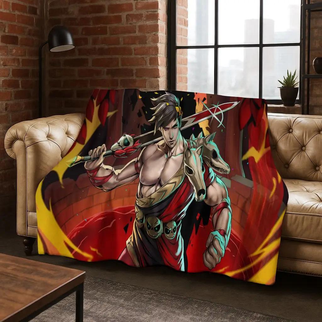 D Classics Game Hades Cartoon Flannel Blanket Cozy Soft Throw for Home Bedroom Bed Sofa Picnic Cover Gift for Kids