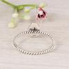 Natural Labradorite 925 Sterling Silver Twisted Band Ring, Teardrop Gemstone Ring, Minimalist Stacking Ring, Gift for Women, Anniversary, Love.